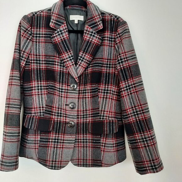 Talbots Outlet Wool Blend Three Button Blazer - Picture 1 of 10